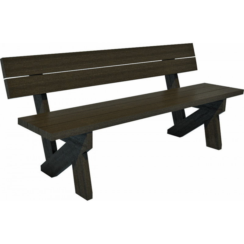 banc urbain recyclé moderne